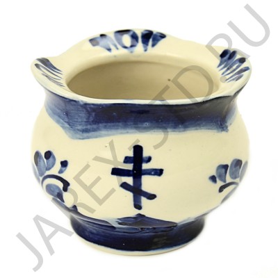 Настольная лампада "Гжель", керамика,  h 8.Арт.ЛК-ГЖ