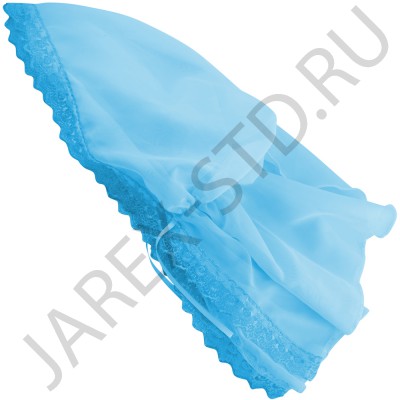 Платок неспадающий, голубой, капор, шифон; р.42-52.Арт.КР-001/г