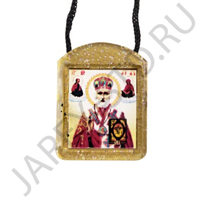 Ладанка на шнурке "Николай Чудотворец", пластиковая.Арт.Л-ПЛ-003/101