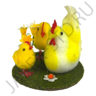 Пасхальная композиция "Курочка и Цыплята"; h.Арт.ПС-К-6709-3