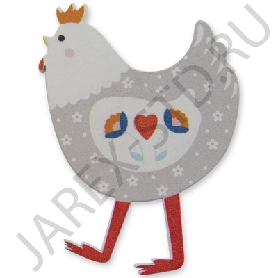 Магнит пасхальный «Курочка», дерево, 9×10 см