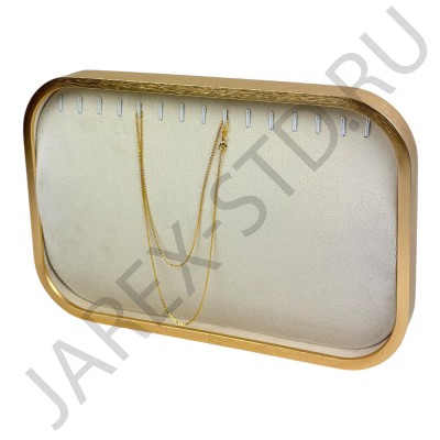 Планшет, под цепочки,бежевый бархат;.Арт.ПБ-5689-1