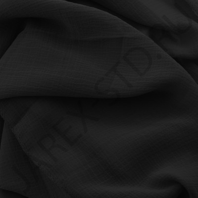 Платок, черный, крепдешин; 80*80.Арт.ПК-001/ч