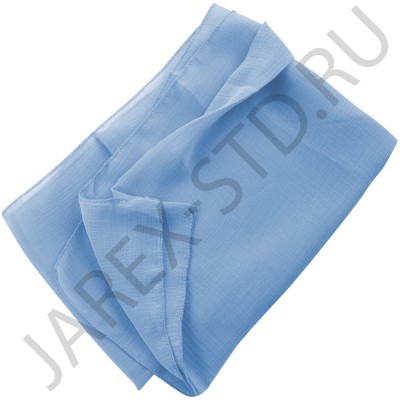Платок, голубой, крепдешин; 80*80.Арт.ПК-001/г