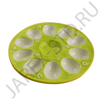 Подставка пасхальная для 10 яиц, цветная керамика; d24.Арт.ПК-А420