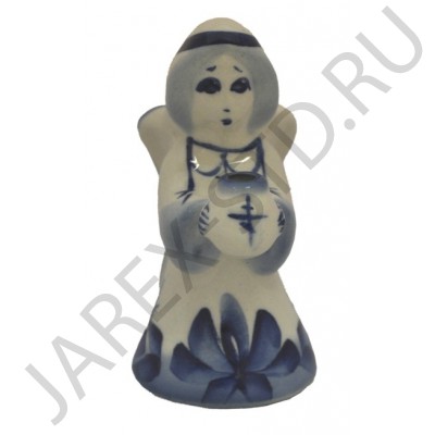 Подсвечник "Ангел", керамика, гжель; h10,5.Арт.КГ-010