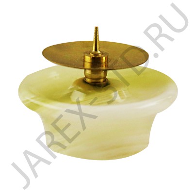 Подсвечник с наконечником и тарелкой, оникс; h3,5.Арт.О-П-007