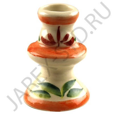 Подсвечник "Катушка", керамика, расписной; h7.Арт.КРР-005