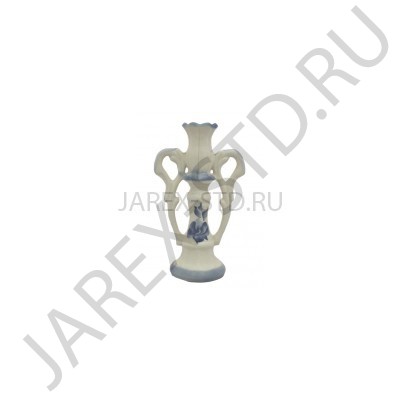 Подсвечник "Лотос", керамика, гжель; h17