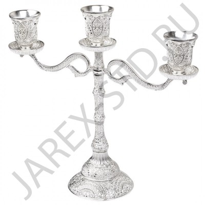 Подсвечник "Лоза", 3-х рожковый, металл; h22.Арт.ПМК-19201-3