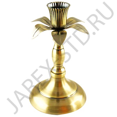 Подсвечник "Цветок", латунь; h24.Арт.П-040