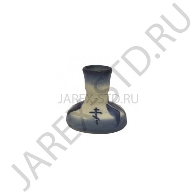 Подсвечник "Пустышка", керамика, гжель; h4,5.Арт.КГ-008