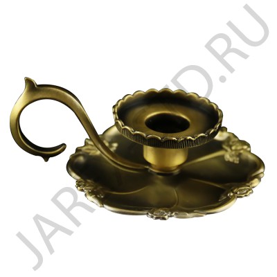 Подсвечник "Царский", металл, медный; h3,5.Арт.ПМ-7686-3/мед