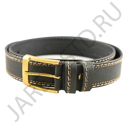 Ремень с молитвой , кожа, цвет черный; 4*120.Арт.ИК-С21П