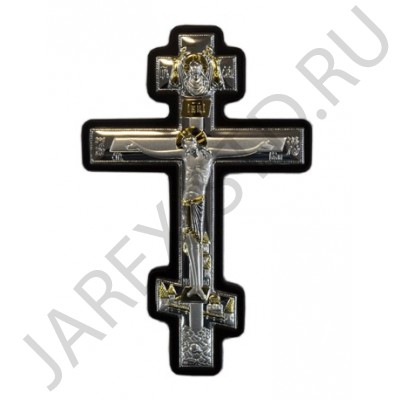Распятие, дерево, металл, напыление серебро&золото; 15*23.Арт.И-ГР-1300-1BX