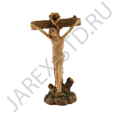 Крест с Распятием, настольный, полистоун; 7*12.Арт.П-КР-50044