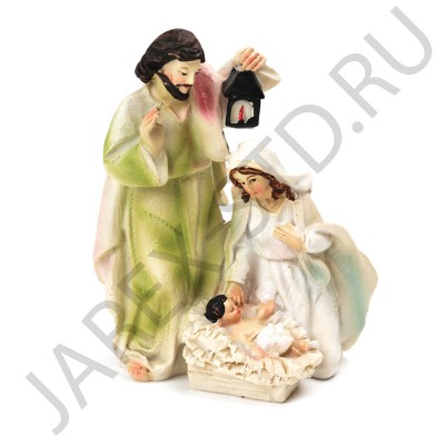 Рождественский вертеп «Святое семейство», полистоун, 9,5 см