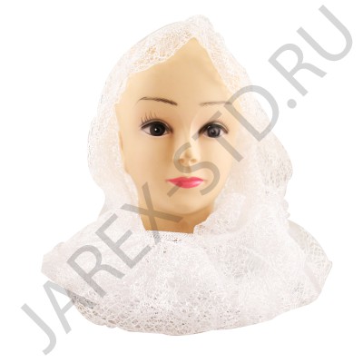 Шарф кружевной, белый, полиэстер, 40×160 см