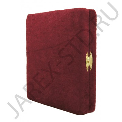 Складень "Спаситель - Казанская", красный бархат, полиграфия конгрев; 13,5*15.Арт.СКК-Б-1/2