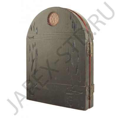 Триптих "Спиридон Тримифунтский с Архангелами", арочный, дерево, позолота,печать-краска; 17*23.Арт.СК-Г-1/134