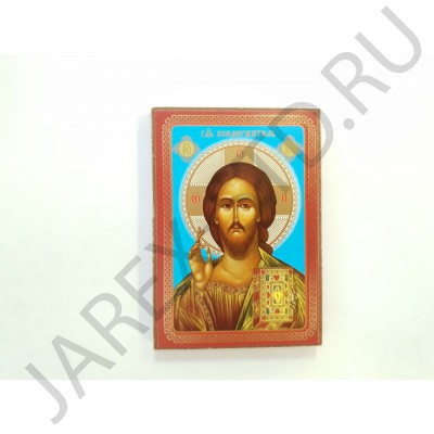 Икона "Спаситель", мдф, полиграфия; 6*8.Арт.И-МДФ-004/133