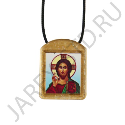 Ладанка на шнурке "Спаситель", пластиковая.Арт.Л-ПЛ-003/133