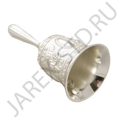 Колокольчик металлический, серебро; h11.Арт.КЛМ-2811-129