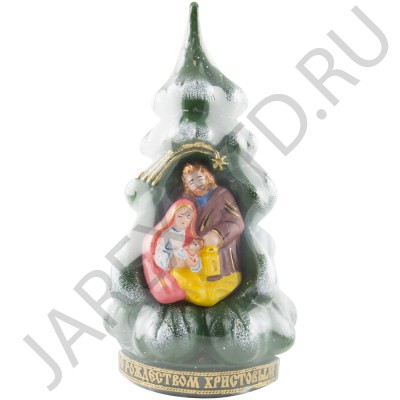 Свеча рождественская «Вертеп», парафиновая, 21 см