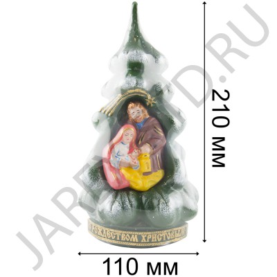 Свеча рождественская «Вертеп», парафиновая, 21 см