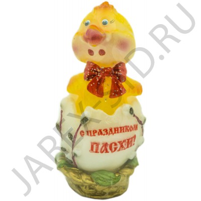 Свеча пасхальная, парафиновая "С праздником Пасхи!"; h13,5.Арт.ПС-Ц/6881