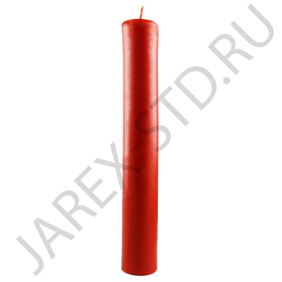 Свеча диаконская воскосодержащая красная; h42см..Арт.СВД-42Бкр