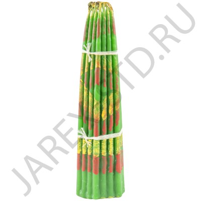 Зелёные Иерусалимские свечи, обожжённые Благодатным огнём.Пучок 33 штуки; h16.Арт.С-И-3/З