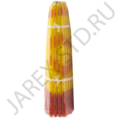 Жёлтые Иерусалимские свечи, обожжённые Благодатным огнём.Пучок 33 штуки; h16.Арт.С-И-3/Ж
