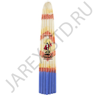 Белые Иерусалимские свечи, обожжённые Благодатным огнём.Пучок 33 штуки; h24.Арт.С-И-1/Б