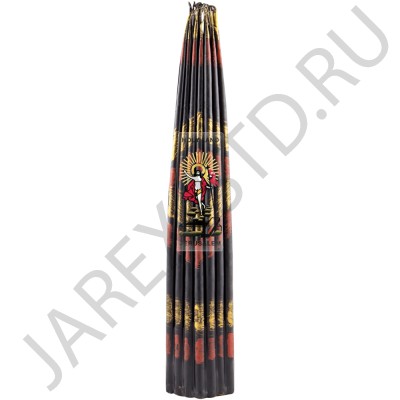 Чёрные Иерусалимские свечи, обожжённые Благодатным огнём.Пучок 33 штуки;h24.Арт.С-И-1/Ч