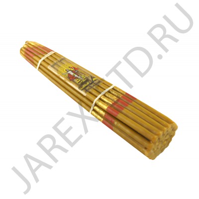 Восковые Иерусалимские свечи, обожжённые Благодатным огнём.Пучок 33 штуки; h24.Арт.С-И-1/В