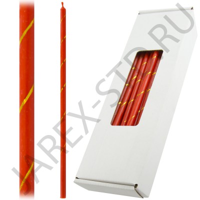 Набор праздничных зелёных воскосодержащих свечей №30, 50 шт.