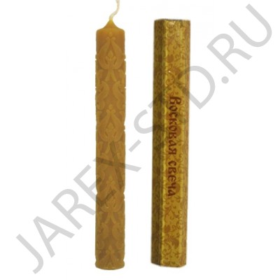 Свеча восковая с узором "Дамасская №2"; h18.Арт.СВУ-002Д N2