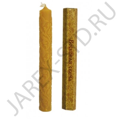 Свеча восковая с узором "Дамасская №3"; h18.Арт.СВУ-002Д N3