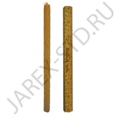 Свеча восковая с узором "Дамасская №1"; h32.Арт.СВУ-001Д