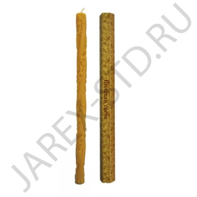 Свеча восковая с узором "Лоза"; h32.Арт.СВУ-001Л