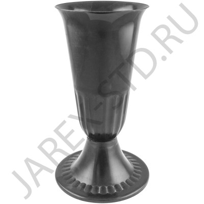 Ваза для цветов, пластик, чёрная; h26.Арт.ВП-01/Ч