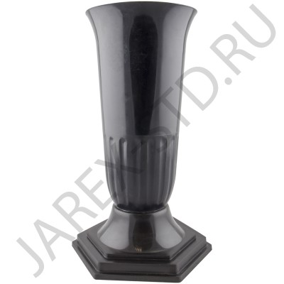 Ваза для цветов, пластик, чёрная; h35.Арт.ВП-02/Ч